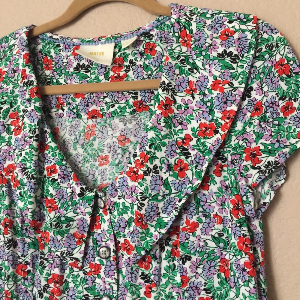 Anthropologie Maeve floral blouse